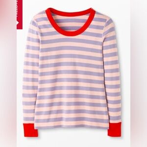 🖤HANNA ANDERSSON WOMENS STRIPED PAJAMA TOP SIZE S🖤